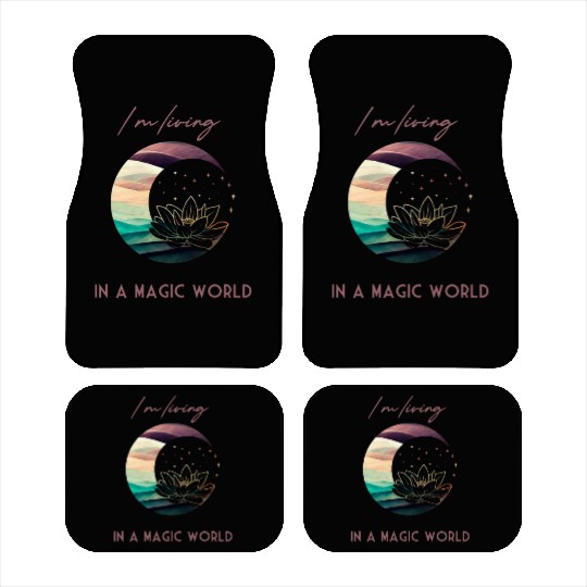 Magic Spiritual Desert Moon Water Lily Car Mats