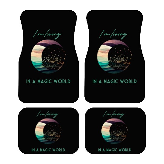 Magic Spiritual Desert Moon Water Lily Car Mats