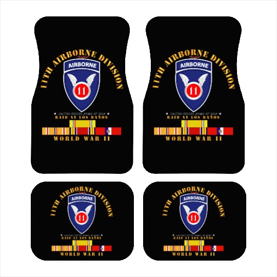 11th Airborne Division Raid at Los Baños WWII wPAC Car Mats