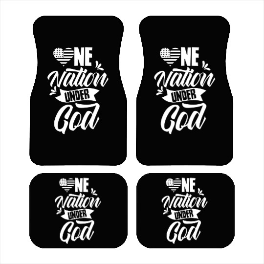 One Nation Under God America USA American US Car Mats