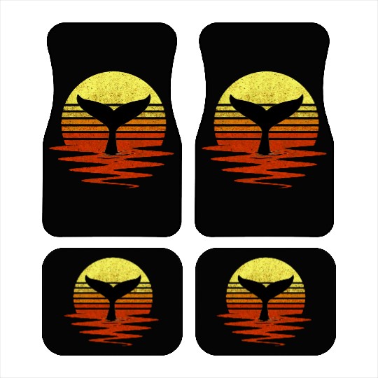 Save The Whales Nautical Ocean Killer Whale Sea Co Car Mats