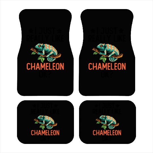 I Just Really Like Chameleon Lizard Reptile Pet Car Mats