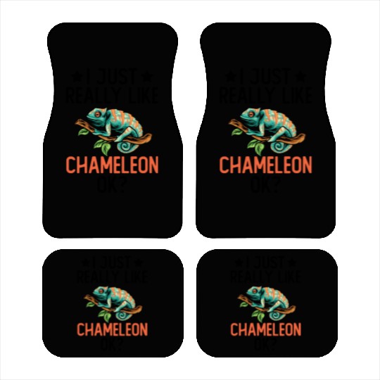 I Just Really Like Chameleon Lizard Reptile Pet Car Mats