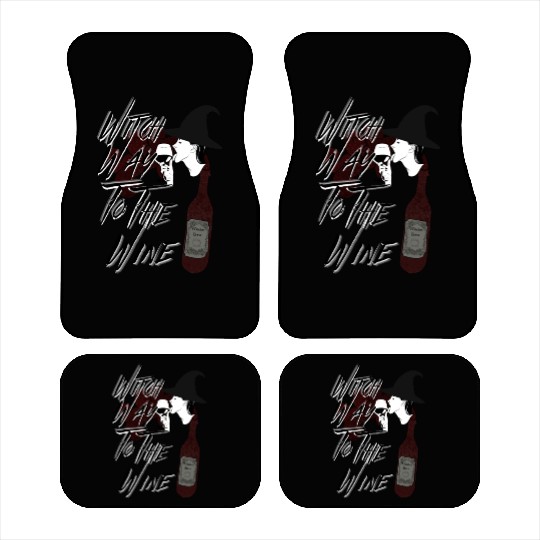 Witch Way to the Wine - Halloween Drinking Humor Car Mats