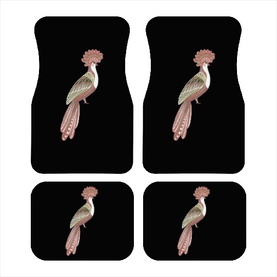 Folk art fancy bird Car Mats