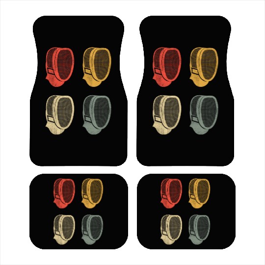 Fencing Sports Vintage Fencer Masks Fence Car Mats