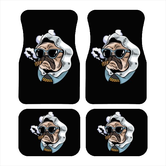 Pug King Smoker Gift Car Mats