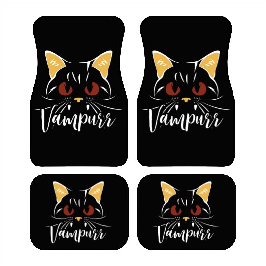 Vampurr Vampire Trick Or Treating Cat Halloween Car Mats
