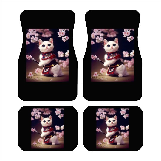 Samurai Cat Car Mats
