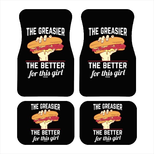 Girl woman Sandwich Fast Food Car Mats
