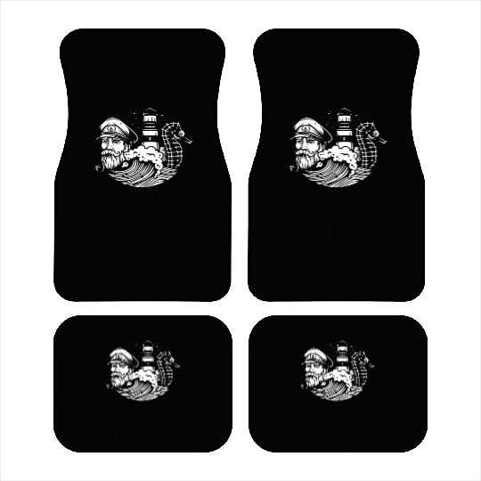 Never Underestimate Skipper Born In 1985 Car Mats