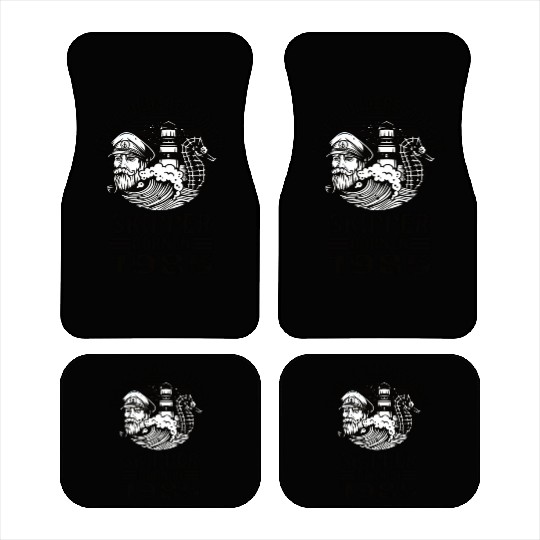 Never Underestimate Skipper Born In 1985 Car Mats