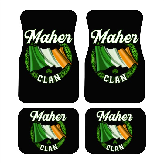 Maher Surname Irish Last Name Ireland Flag Car Mats