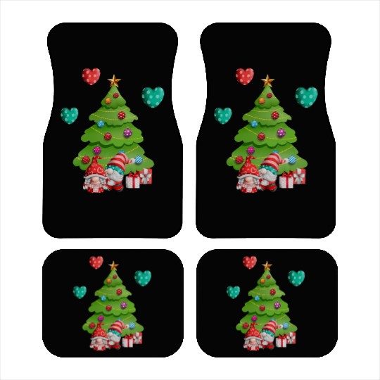 christmas is love, gnomes, christmas tree, love Car Mats
