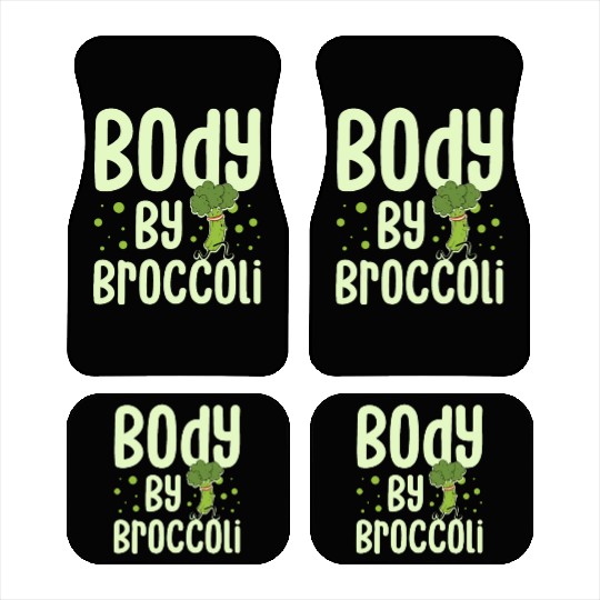 Body By Broccoli Vegetarian Veggies Vegan Car Mats