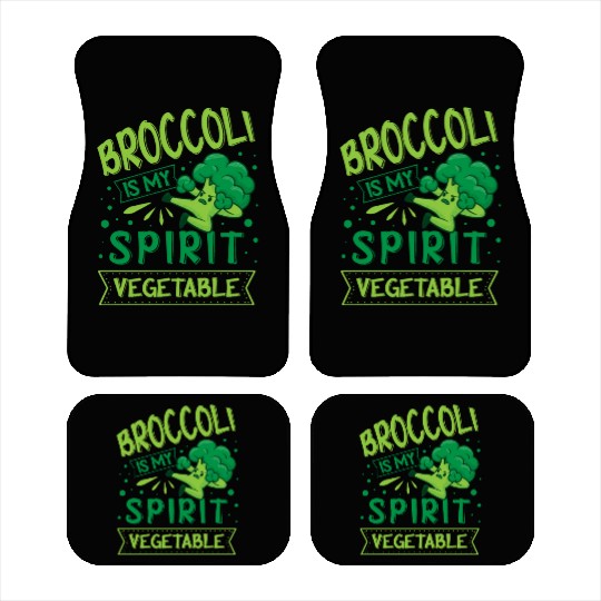 Broccoli Is My Spirit Vegetable Vegetarian Vegan Car Mats