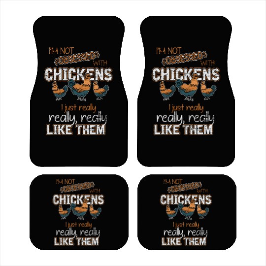 Farmer Farm Animal Chicken Car Mats
