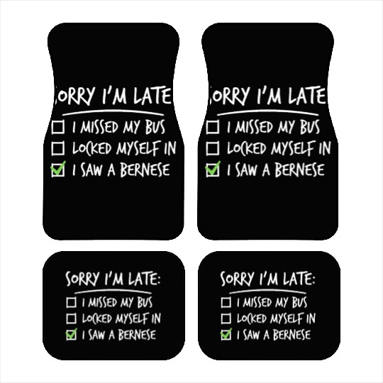 Sorry I'm Late Great Dane Car Mats