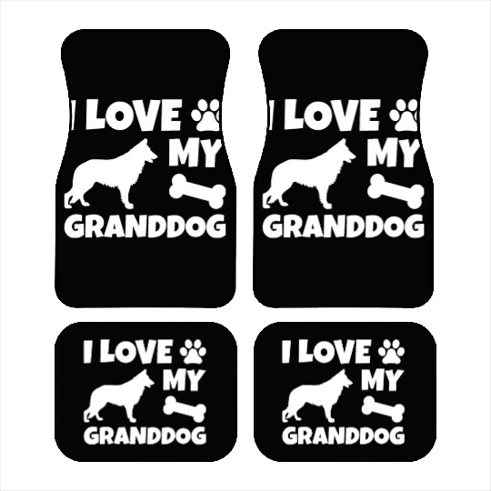 I Love My Granddog German Shepherd Car Mats