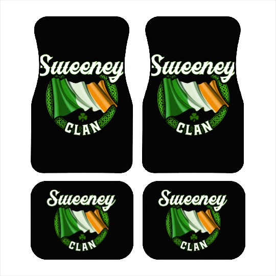Sweeney Surname Irish Last Name Ireland Flag Car Mats