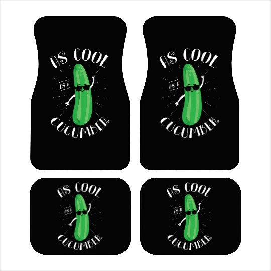 As Cool As Cucumber Vegetarian Vegetable Vegan Car Mats