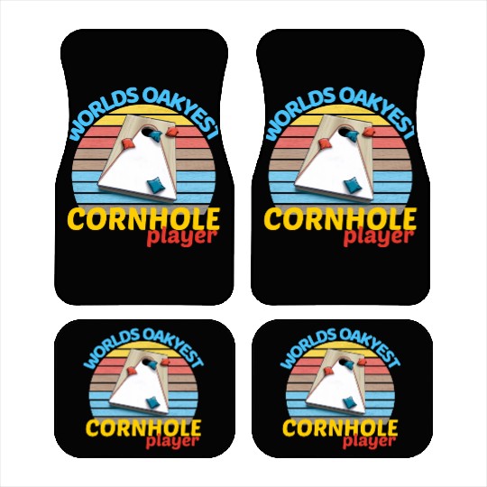 worlds oakyest cornhole player two Car Mats