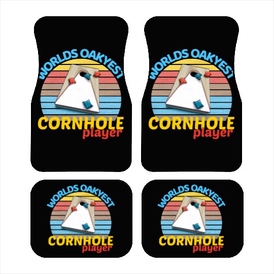 worlds oakyest cornhole player two Car Mats