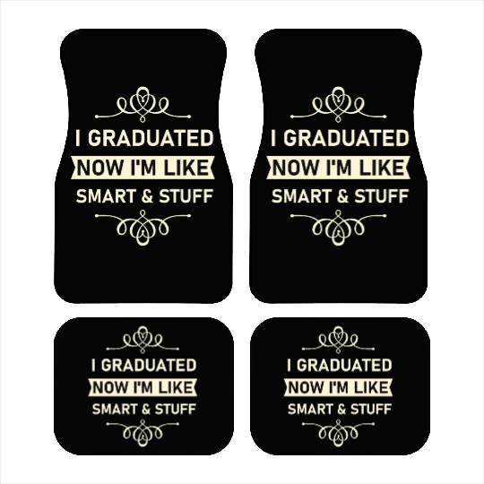 Funny College High School Graduation Gift Senior Car Mats