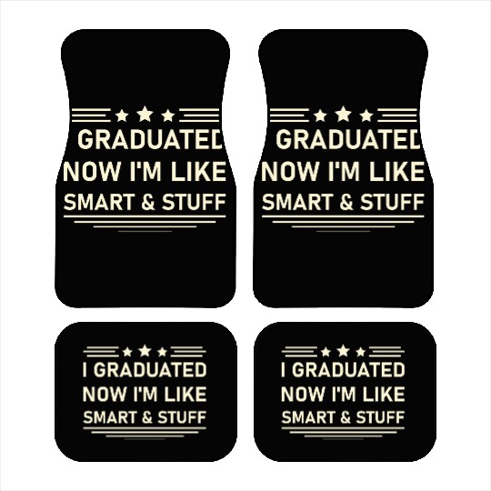 Funny College High School Graduation Gift Senior Car Mats
