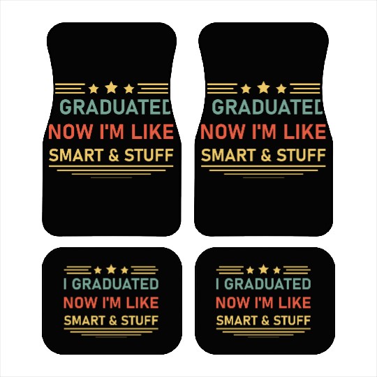 Funny College High School Graduation Gift Senior Car Mats