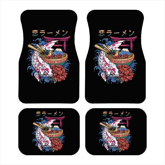 Ramen Koi Fish Japan Tokyo Kawaii Car Mats