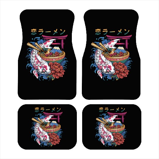 Ramen Koi Fish Japan Tokyo Kawaii Car Mats