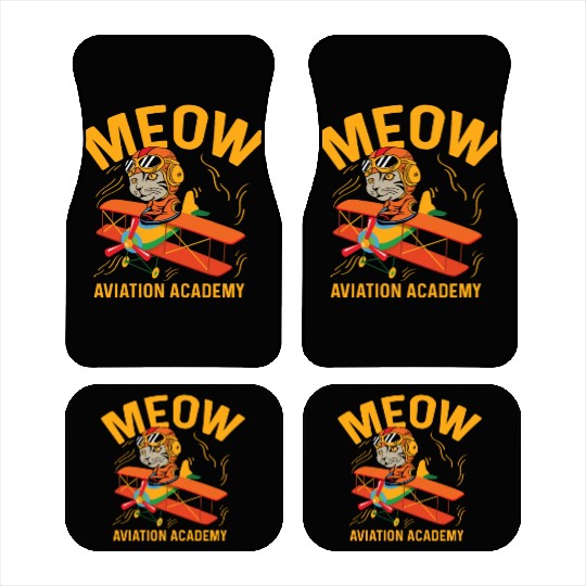 Meow Aviation Academy Co-Pilot Gift Car Mats