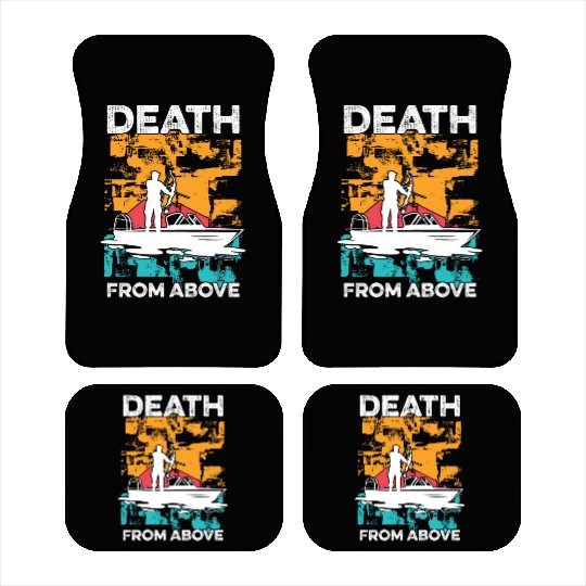 Bowfishing Dead From Above Retro Fishing Bowfisher Car Mats