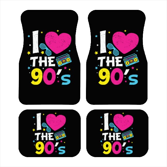 I Love the 90s Radio Cassette Tape Nostalgia Gifts Car Mats