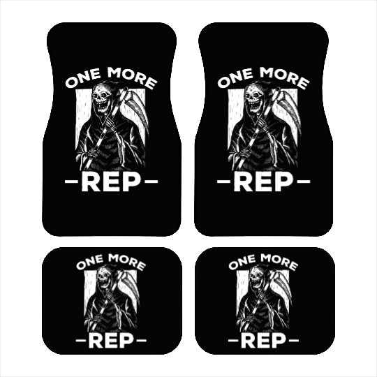 Grim Reaper Humor Weightlifting Gym Lover Car Mats