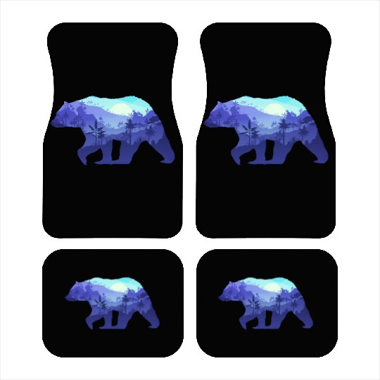 Tropical Mountain Bear Car Mats