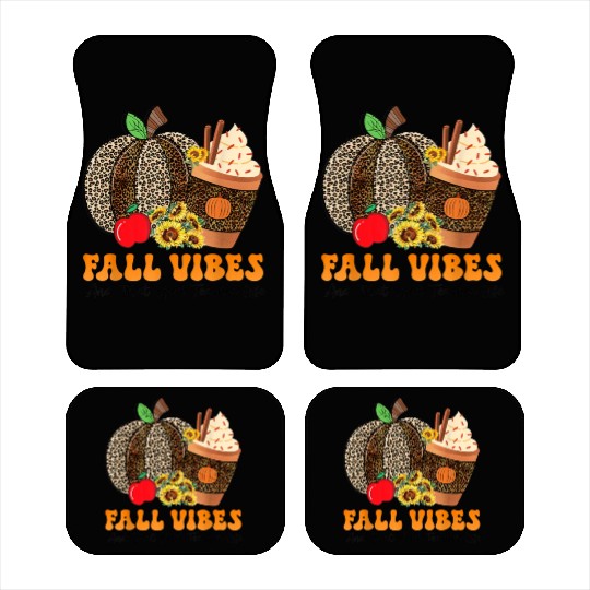 Groovy Fall Vibes Teacher Life Pumpkin Car Mats