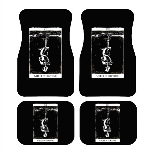 Wheel of Fortune Tarot Card Occult Goth Halloween Car Mats