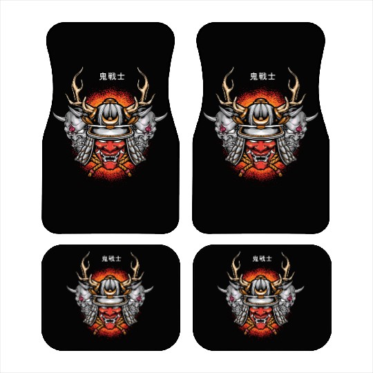 Japan Oni Samurai Warrior Car Mats