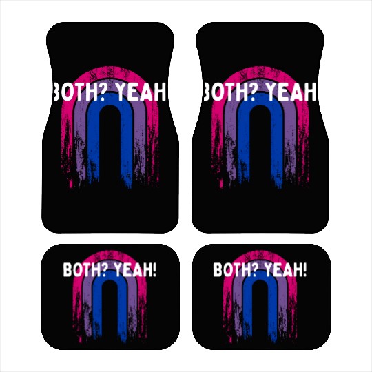 Both Yeah Bisexual LGBTQ Bi Pride Asexual Sayings Car Mats