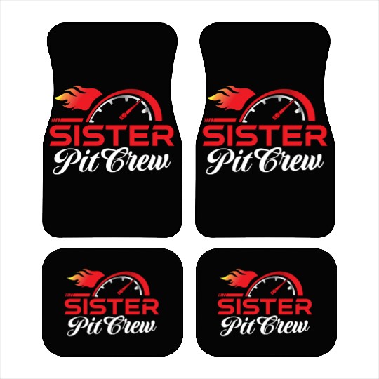 Sister Pit Crew Car Mats