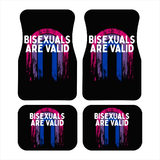 Bisexuals Are Valid Bi Positivity Bi Pride Car Mats