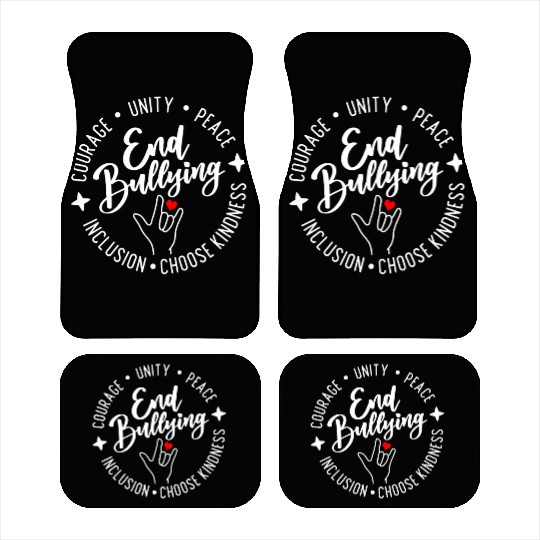 End Bullying. Choose Kindness. Unity. Peace. Car Mats