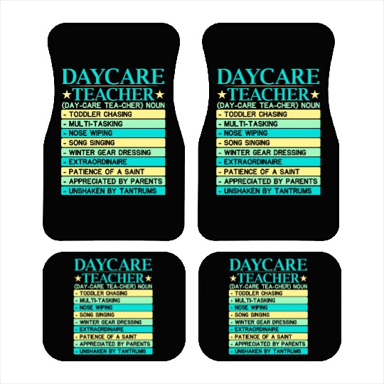Daycare Teacher Childcare Educator Director Car Mats
