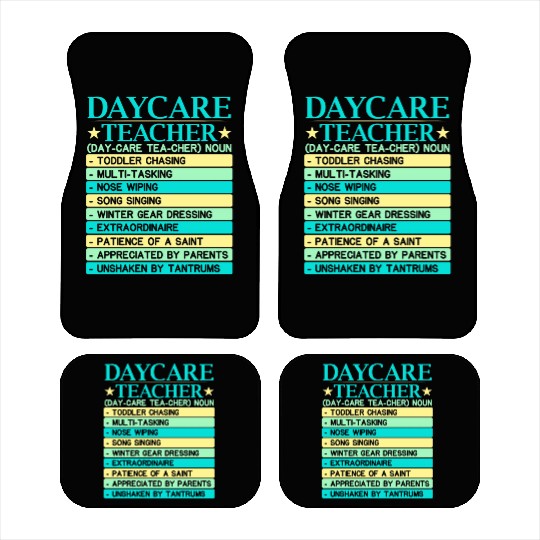 Daycare Teacher Childcare Educator Director Car Mats