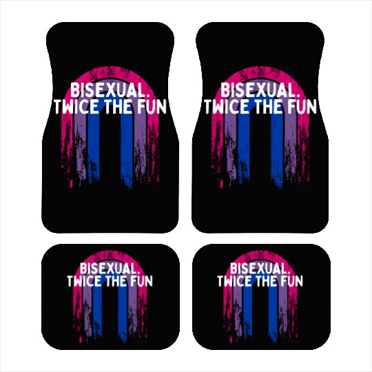 Bisexual. Twice the Fun Bi LGBTQ Bi Pride LGBT Car Mats