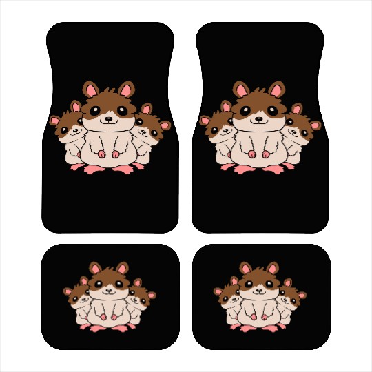mom hamster kids crew Car Mats