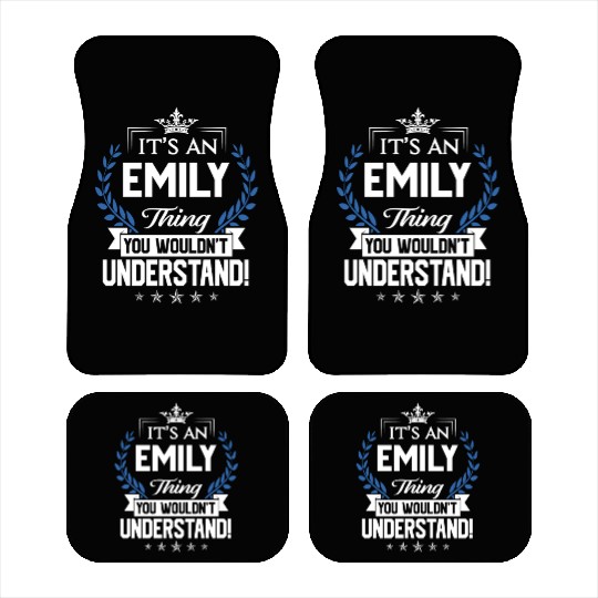 Emily Name Car Mats - Emily Things Name 2 Gift Item
