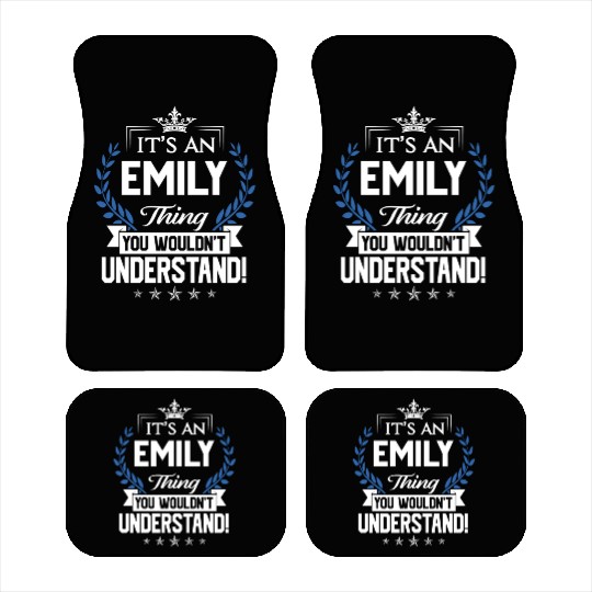 Emily Name Car Mats - Emily Things Name 2 Gift Item